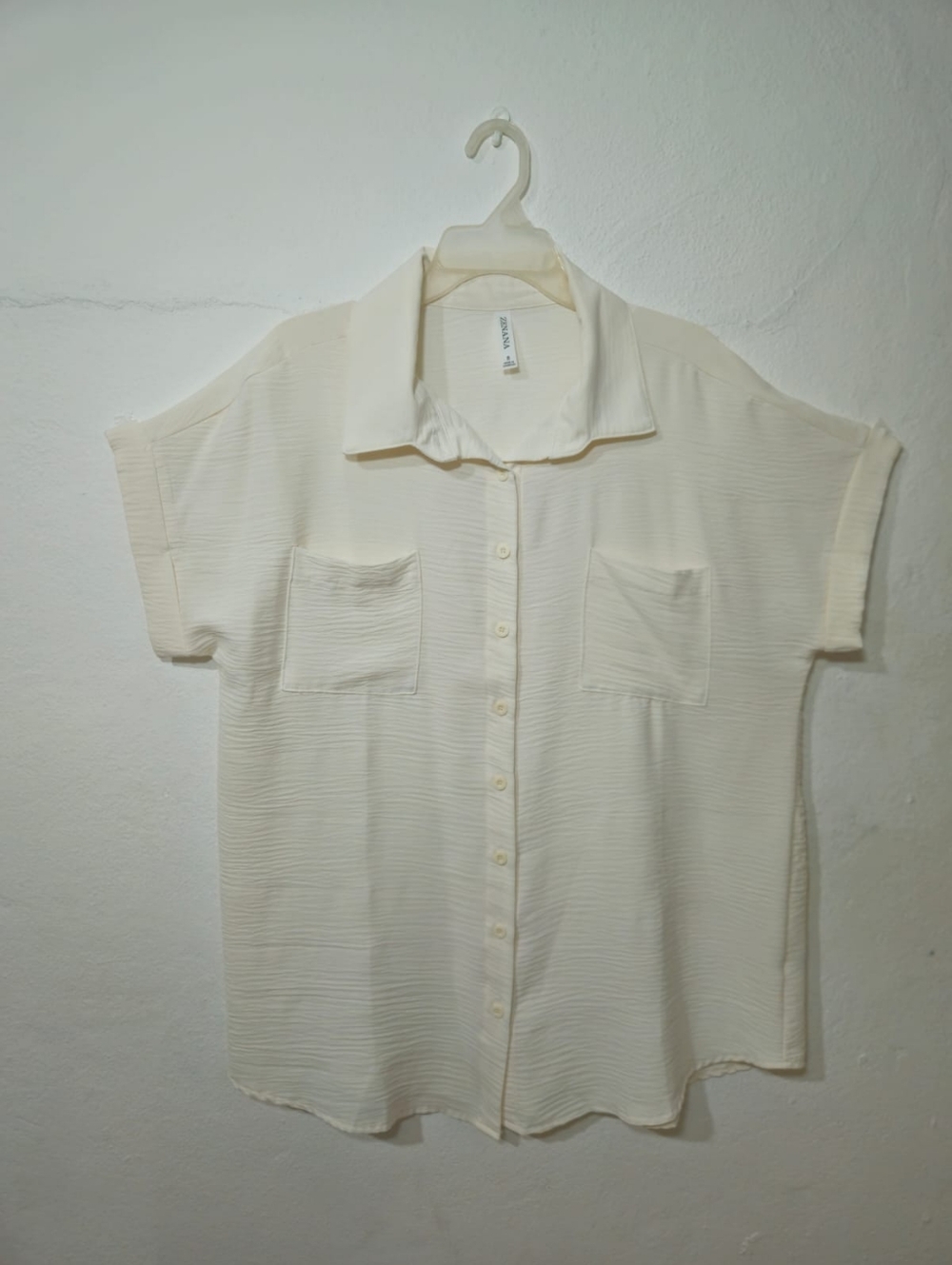 Zenana Outfitters White Short Sleeve Top